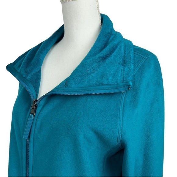 CALVIN KLEIN Performance Women’s Fleece Jacket Sz Large Teal Color Reversible - Picture 4 of 12